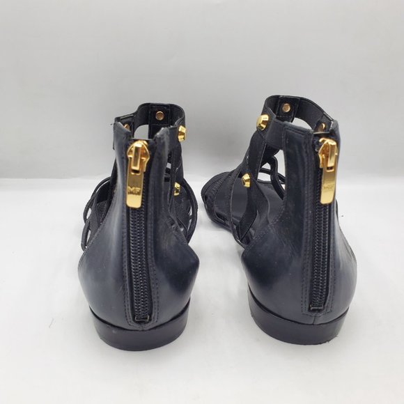 MARC FISHER PAMMY GOLD STUDDED GLADIATOR SANDALS - Picture 7 of 10